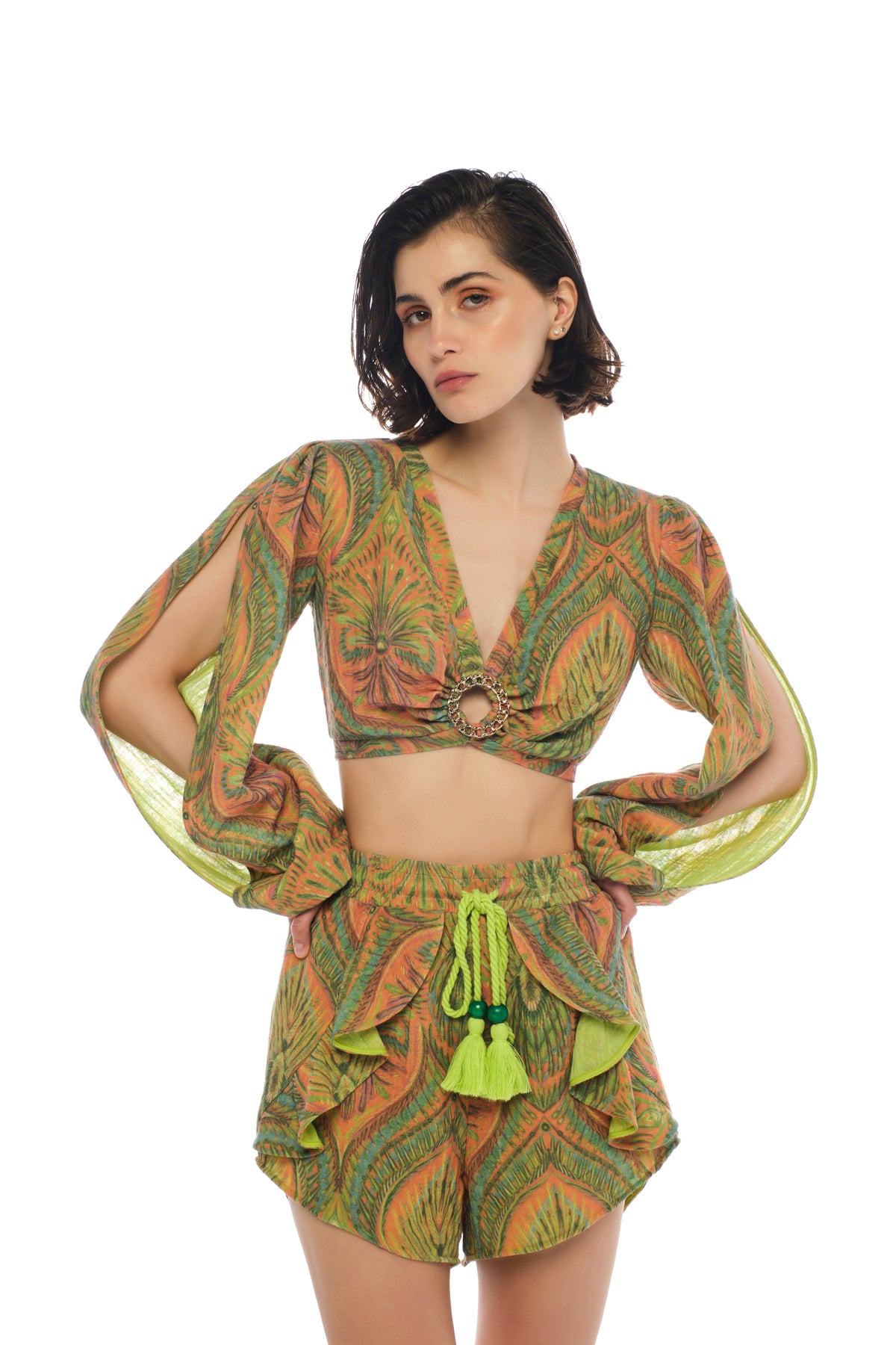 DARYA BLUE & MARINA SHORTS SET