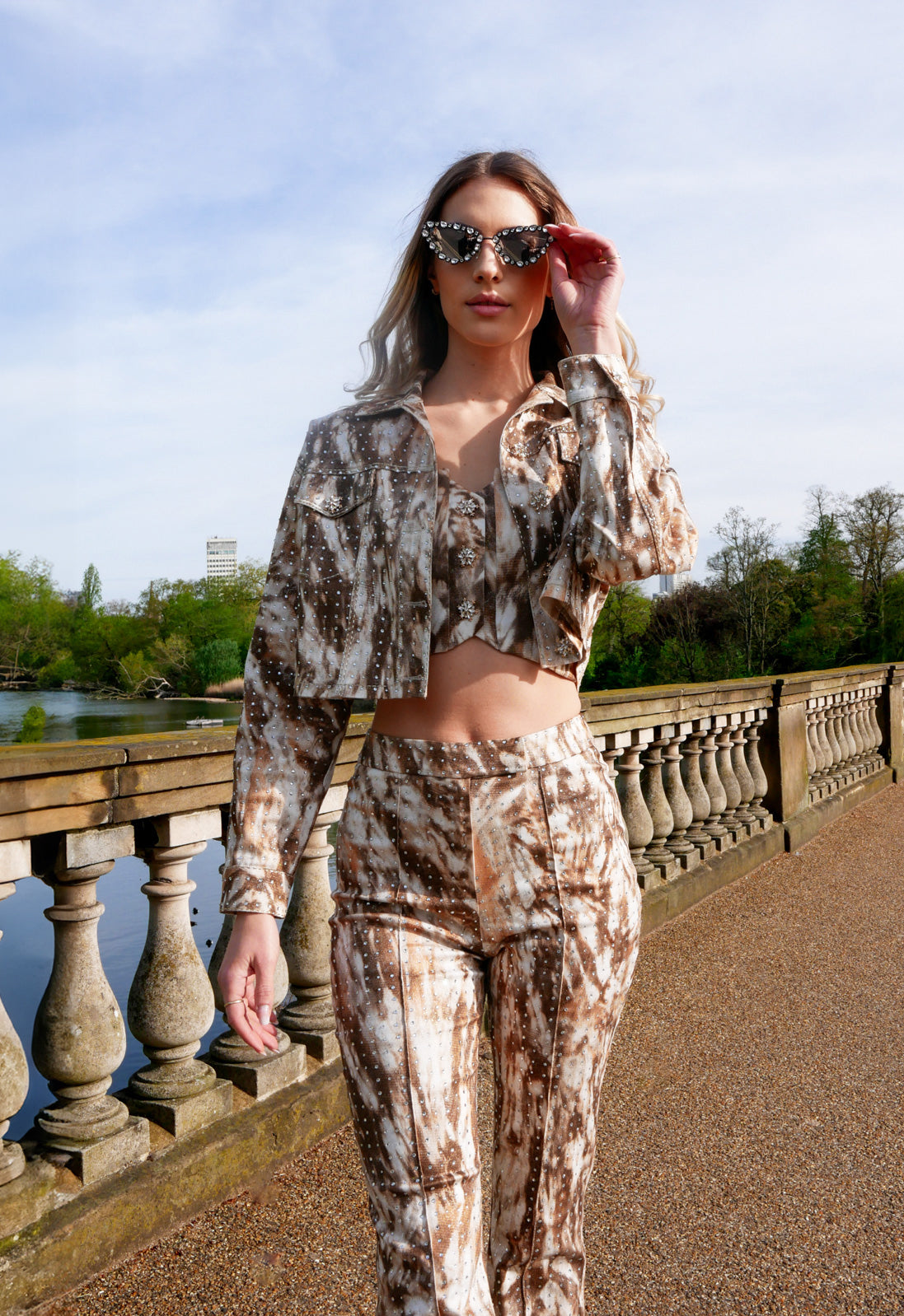 KENDALL PANTS WITH SHINY STONES